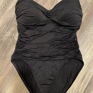 La Blanca Strapless Ruched One Piece Swimsuit